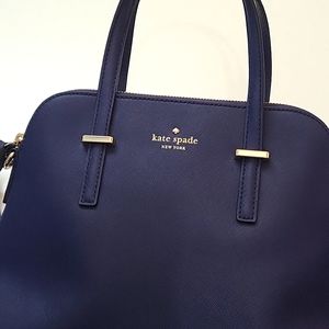 Kate Spade Cedar Street Navy Blue Handbag with crossbody/shoulder strap